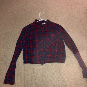 Cropped long sleeve H&M flannel